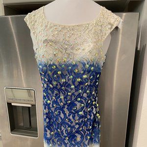 Royal Blue Cocktail Length Dress